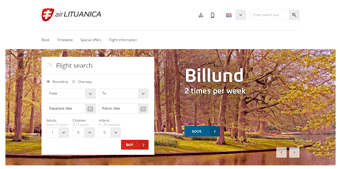 Air Lituanica Airline Website