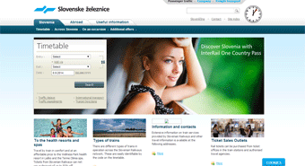 Slovenia Railways Website